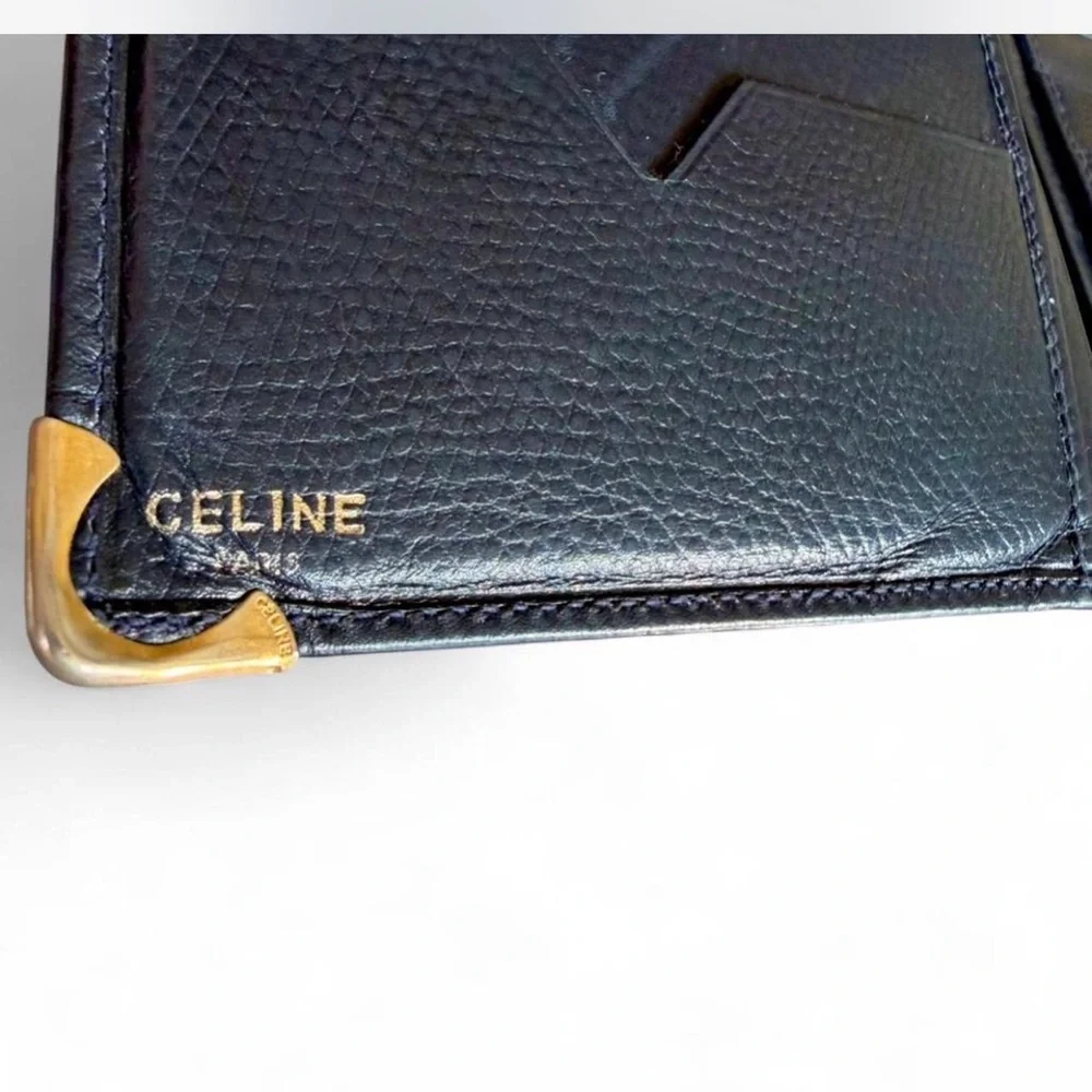Celine Black Leather Wallet